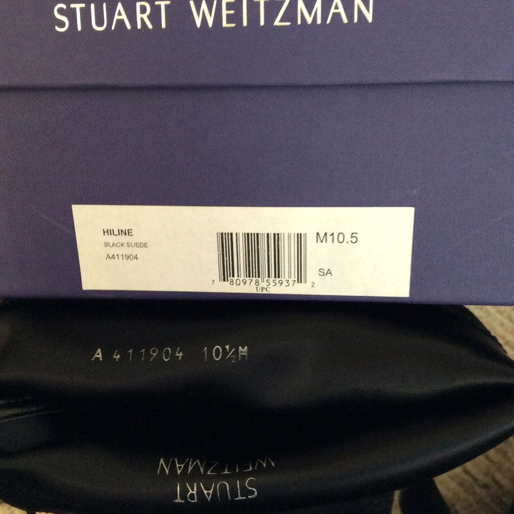 π STUART WEITZMAN black suede hiline OTK boots - Picture 7 of 8